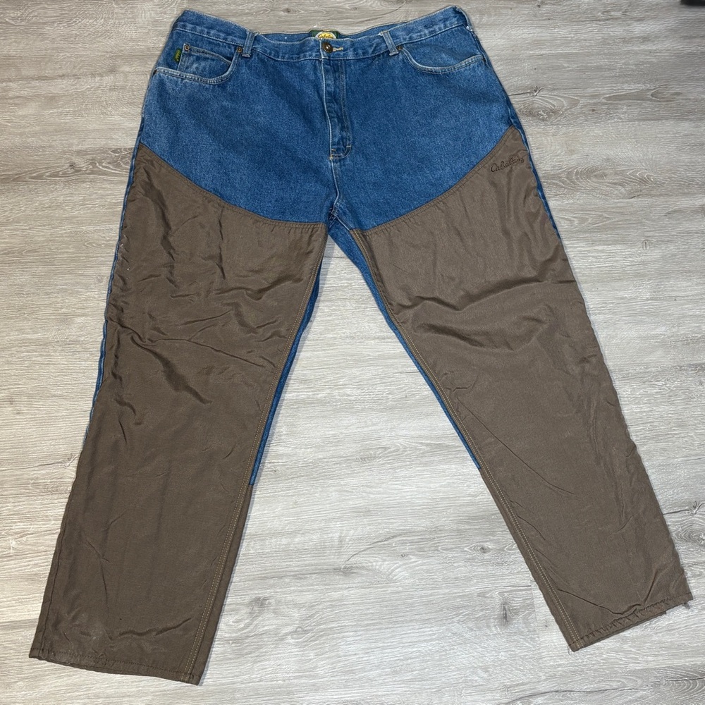 Cabelas Field Jeans Mens 44x32 Lined Front Hunting Outwear Workwear